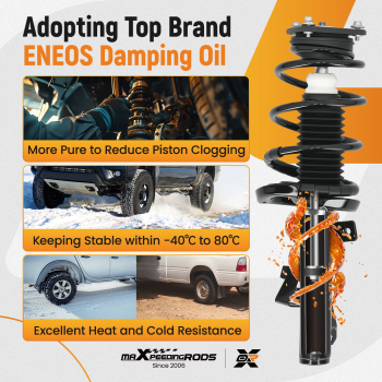 MaXpeedingrods Front + Rear Struts w/Coil Spring Compatible for Mazda 3 2004-2009 5 2006-2010 343412