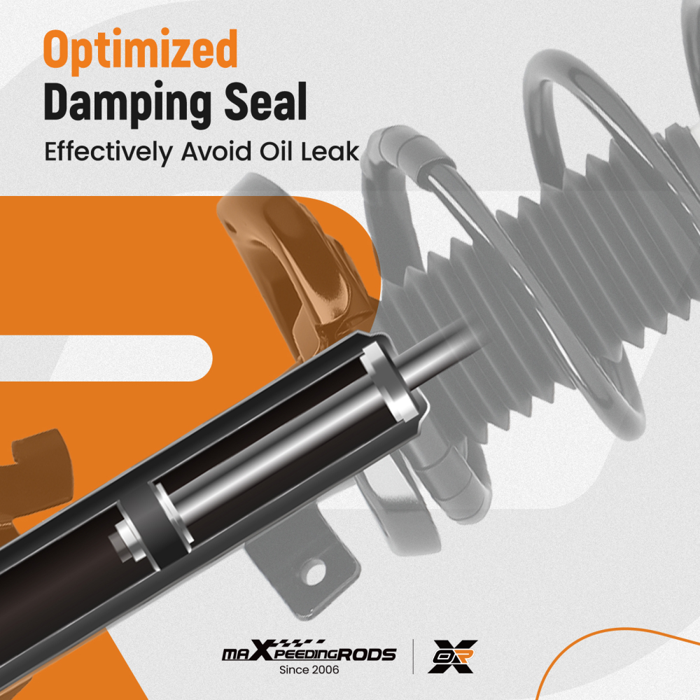 MaXpeedingrods Front + Rear Struts w/Coil Spring Compatible for Mazda 3 2004-2009 5 2006-2010 343412