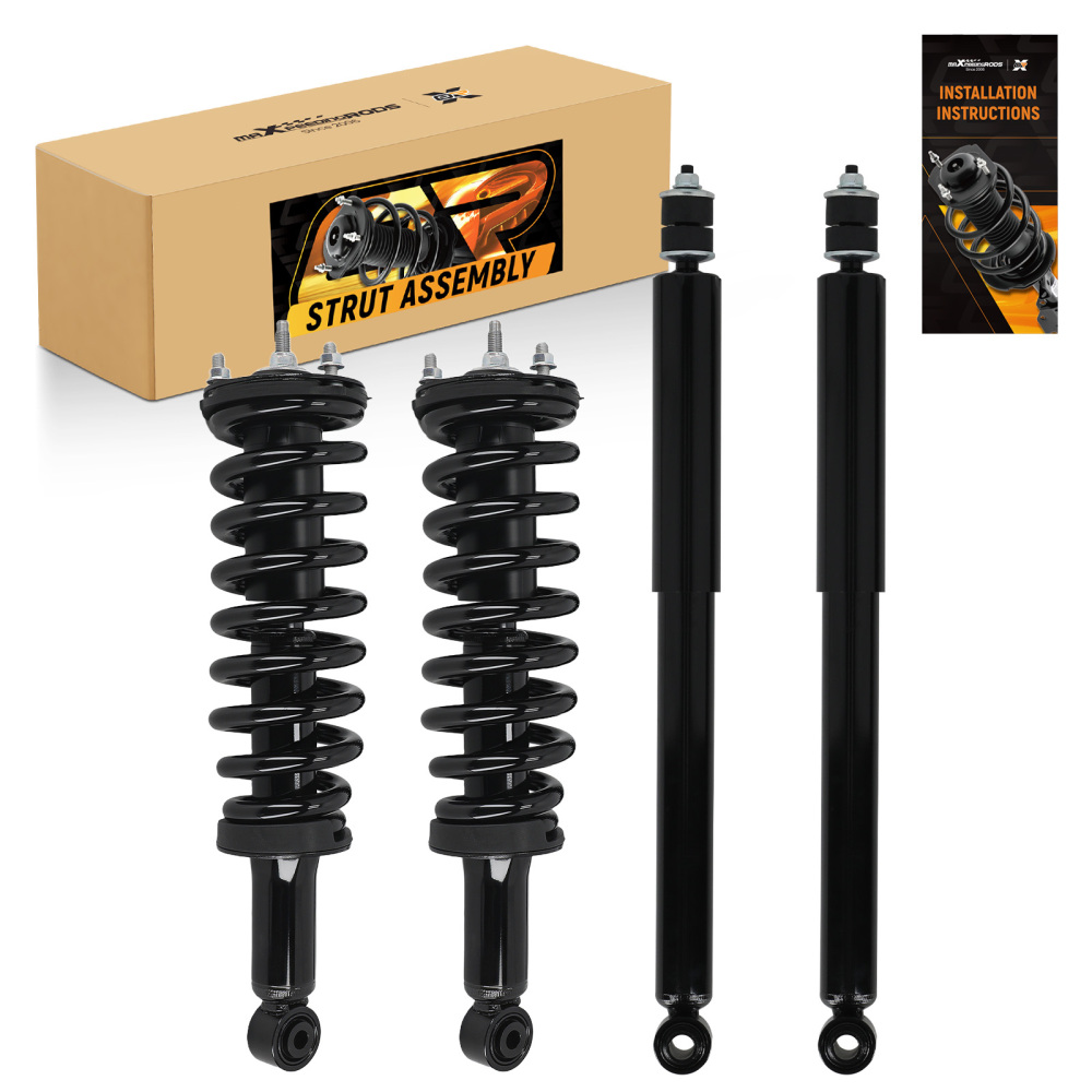 Front Strut w/ Coil Spring Rear Shock Absorbers Kit compatible for Toyota Sequoia 2001-2007