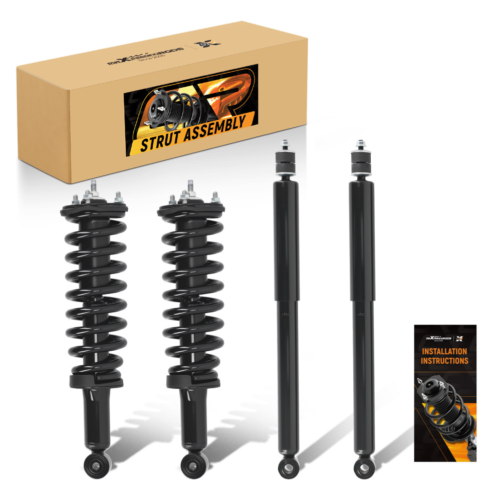 4PCS FrontRear Complete Struts Shock Absorbers For 2001-2007 compatible for Toyota Sequoia