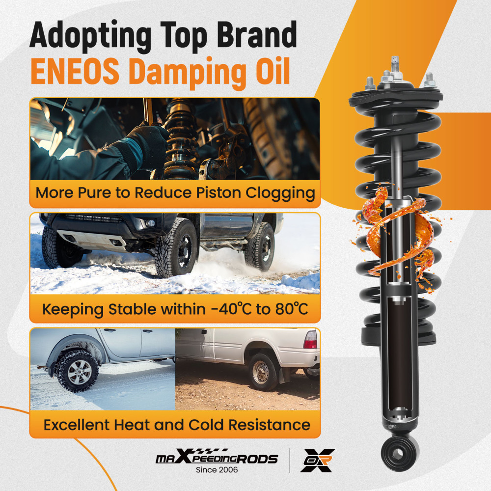 4PCS FrontRear Complete Struts Shock Absorbers For 2001-2007 compatible for Toyota Sequoia