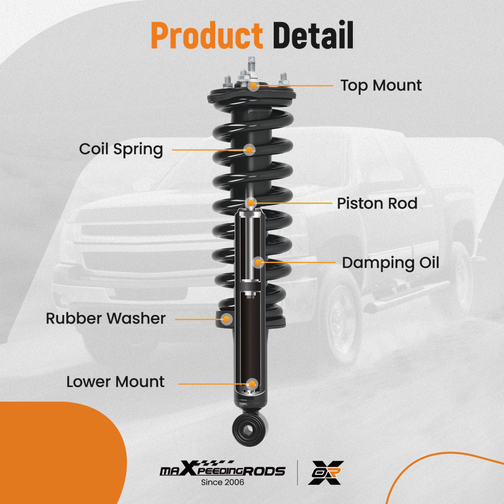 4PCS FrontRear Complete Struts Shock Absorbers For 2001-2007 compatible for Toyota Sequoia