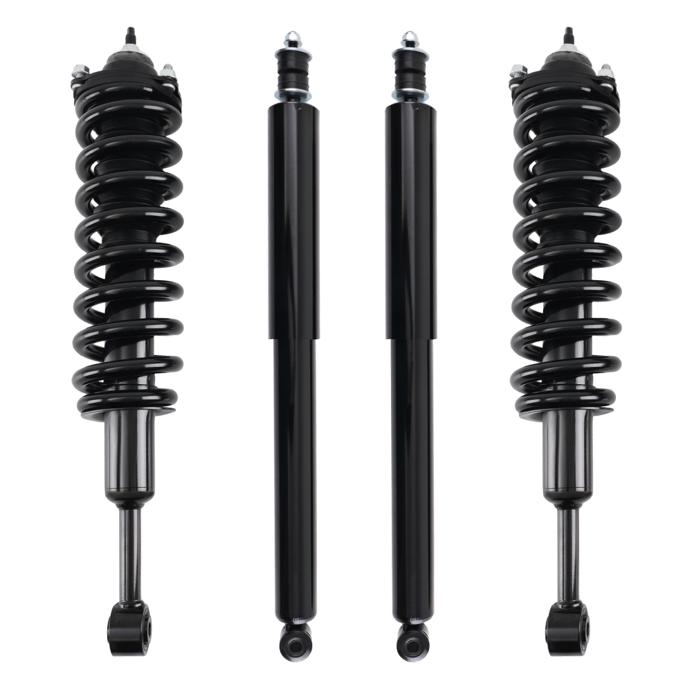 4WD Front Strut w/Coil Spring + Rear Shock Absorber for 2005-2015 compatible for Toyota Tacoma