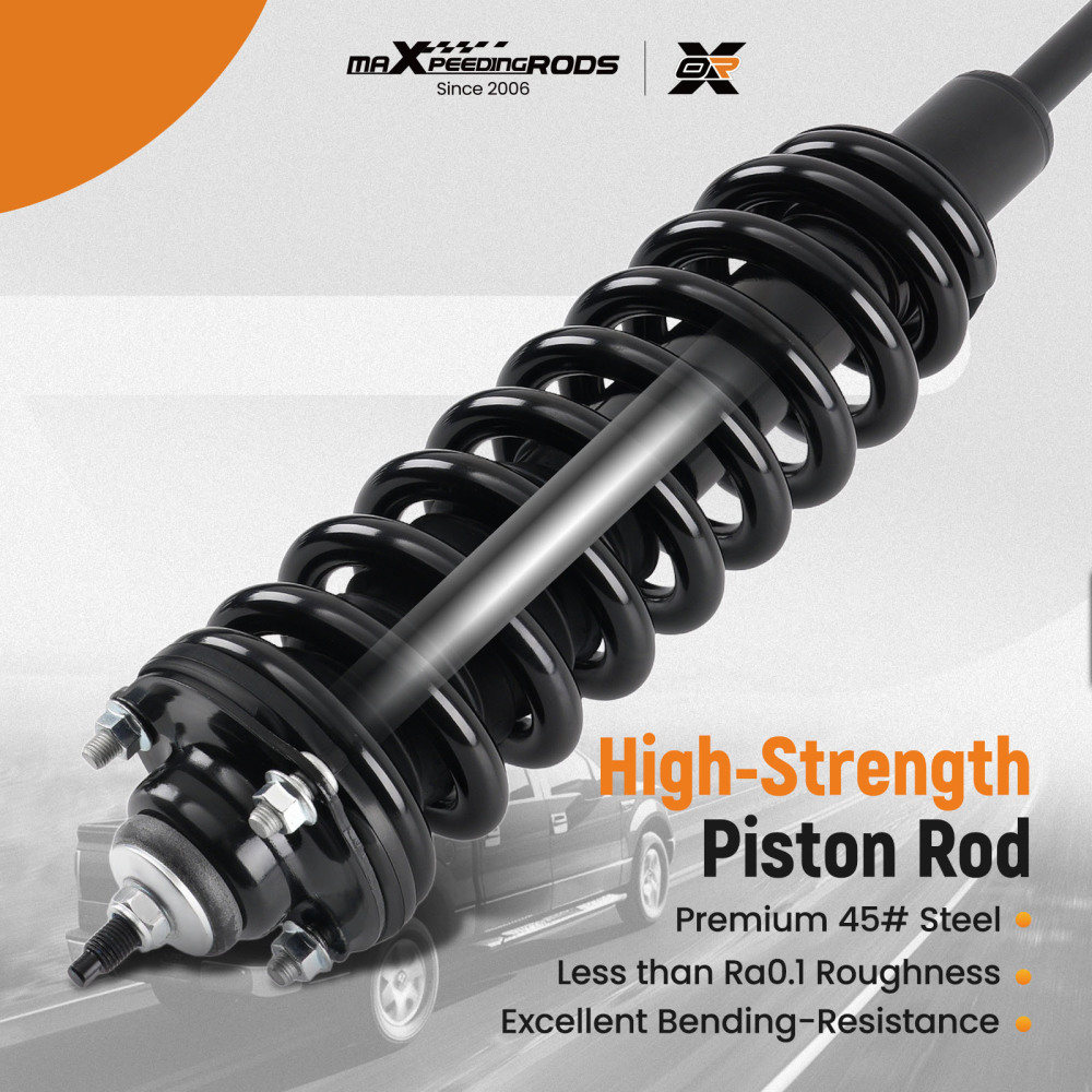 4WD Front Strut w/Coil Spring + Rear Shock Absorber for 2005-2015 compatible for Toyota Tacoma