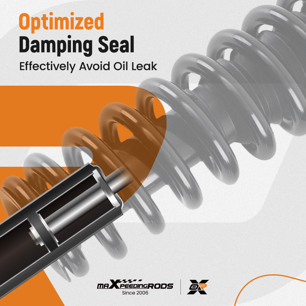 4WD Front Strut w/Coil Spring + Rear Shock Absorber for 2005-2015 compatible for Toyota Tacoma