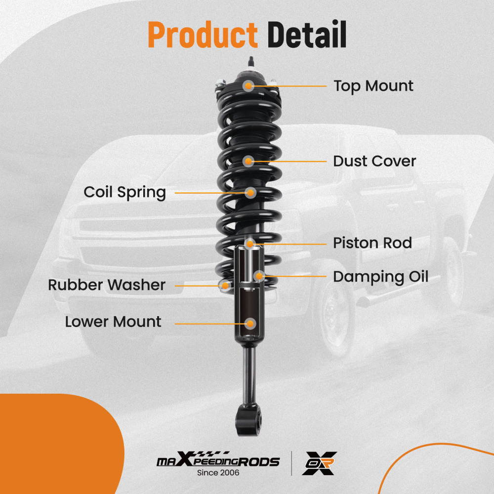 FrontRear Quick Shock Struts Absorber compatible for Toyota 4Runner FJ Cruiser 2003-2020