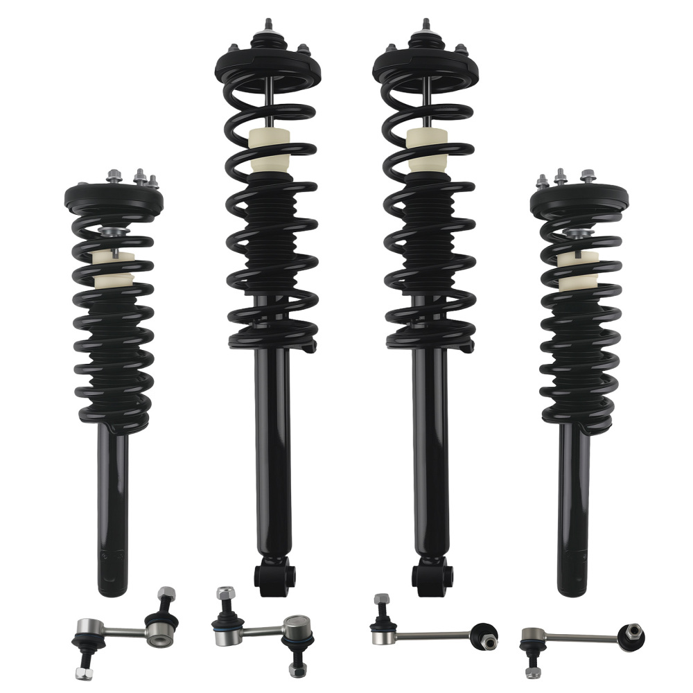 Front Rear Struts w/ Coil Spring Assembly Sway Bars Kit compatible for Honda Accord 2003-07