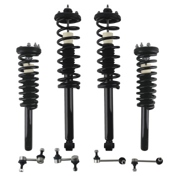 Front Rear Struts w/ Coil Spring Assembly Sway Bars Kit compatible for Honda Accord 2003-07