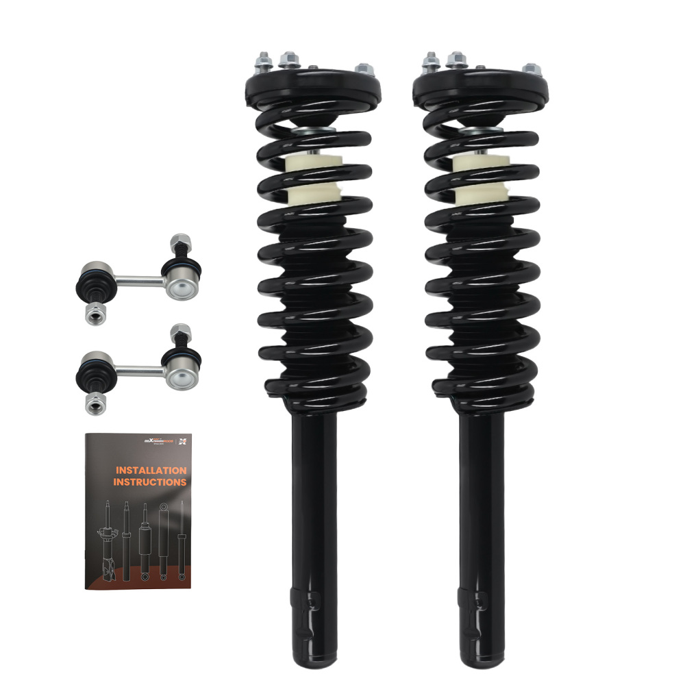 Front Struts w/ Coil Spring Assembly Sway Bars Kit compatible for Honda Accord 2003-2007