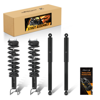 4x Front + Rear Struts w/Coil Spring compatible for Dodge Ram 1500 2006-2008 3.7L 4.7L 5.7L