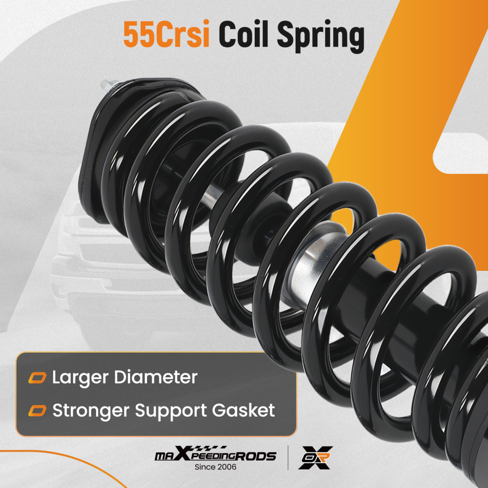 4x Front + Rear Struts w/Coil Spring compatible for Dodge Ram 1500 2006-2008 3.7L 4.7L 5.7L