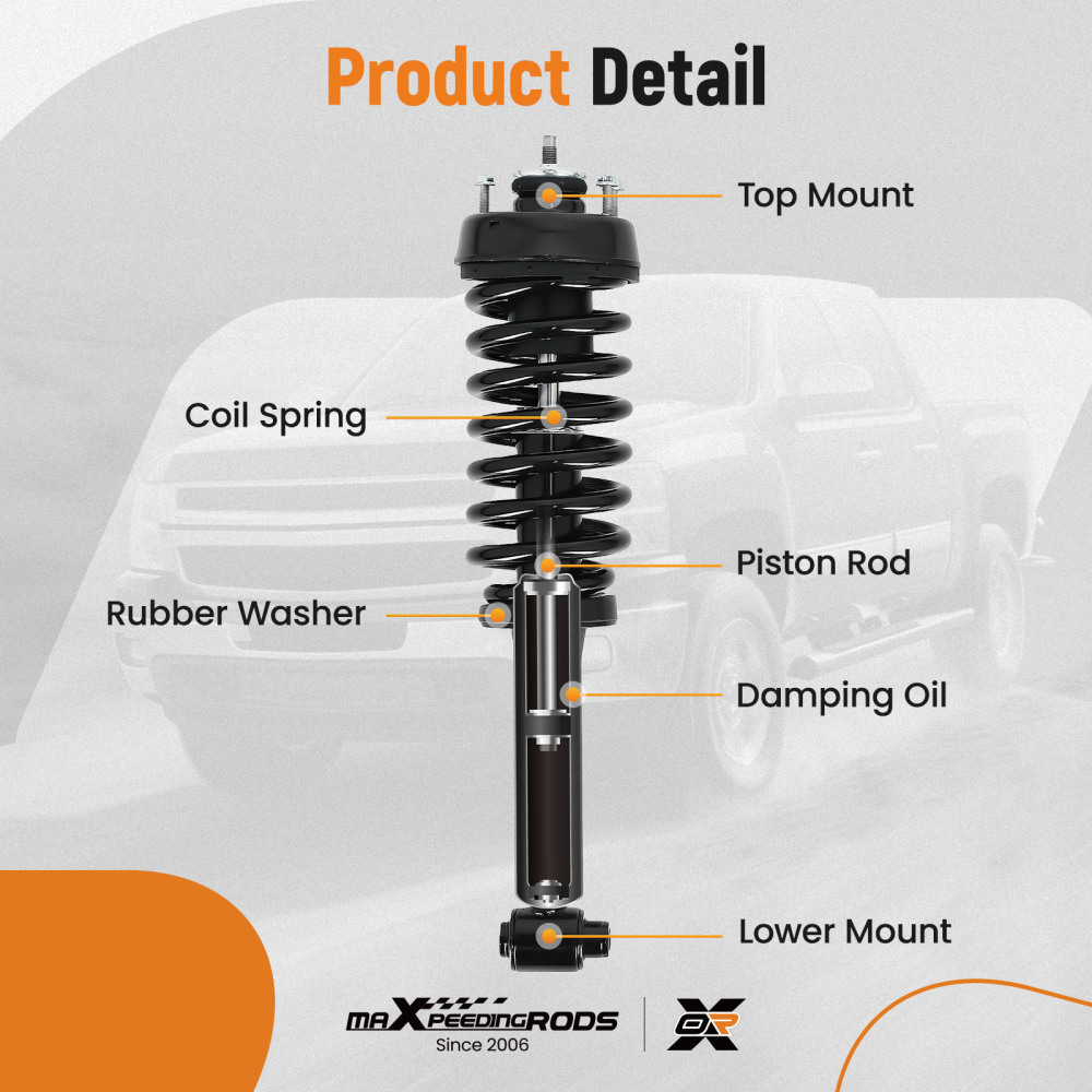 4X Suspension Rear Front Struts Assembly compatible for Mercury Mountaineer 2002-2003