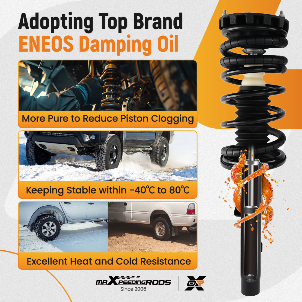 4X Suspension Rear Front Struts Assembly compatible for Mercury Sable 1996-2005 3.0L