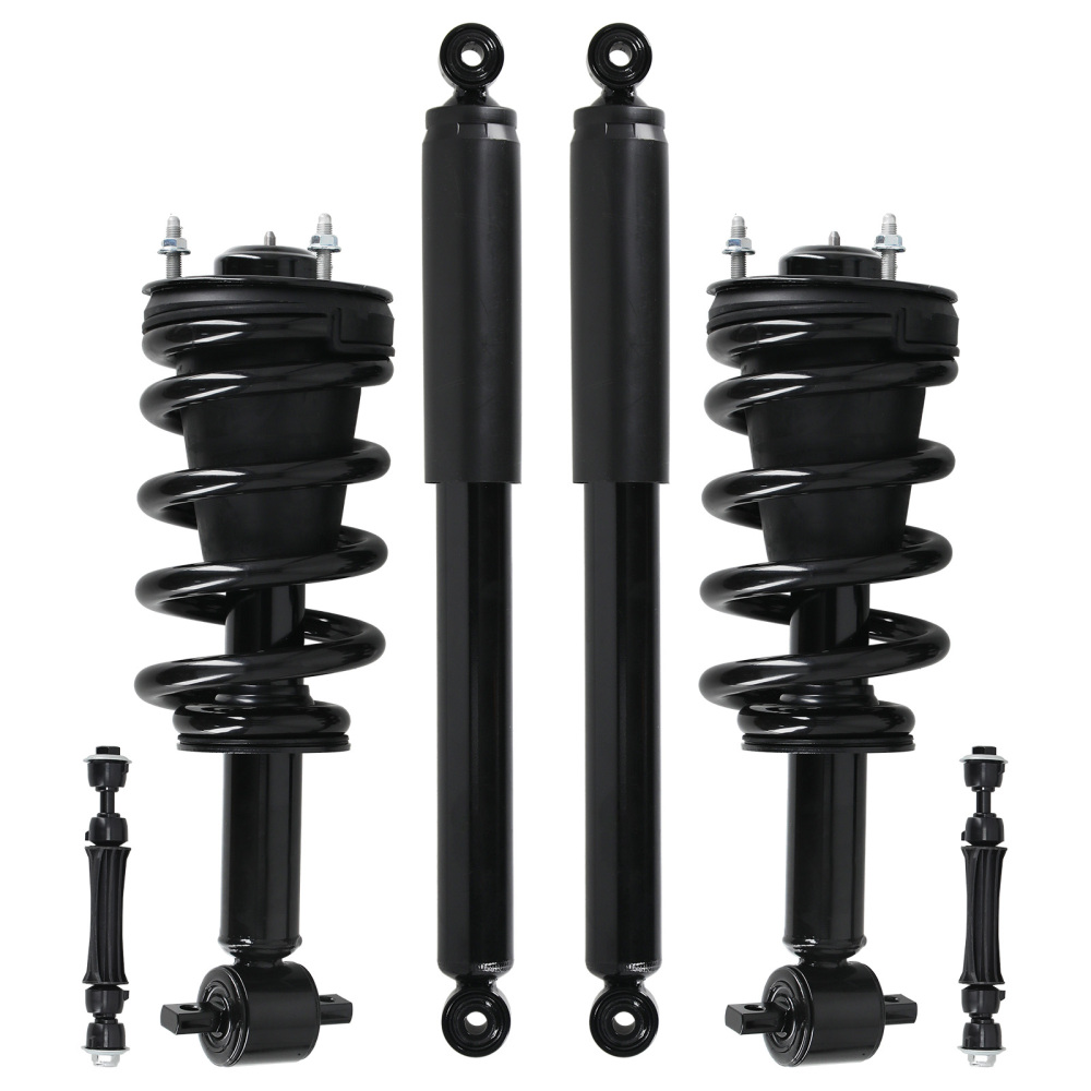 Front Struts Sway Bars Rear Shocks for 2007-2013 compatible for Chevy Silverado GMC Sierra 1500