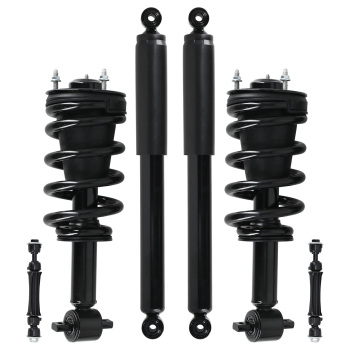 Front Struts Sway Bars Rear Shocks for 2007-2013 compatible for Chevy Silverado GMC Sierra 1500