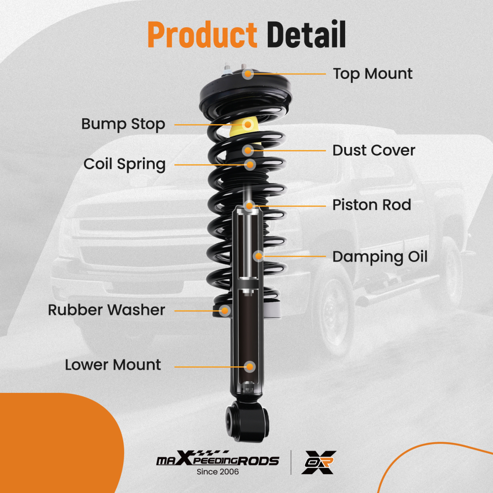 4x Front + Rear Struts w/Coil Spring compatible for Ford Expedition 2007-2013 5.4L