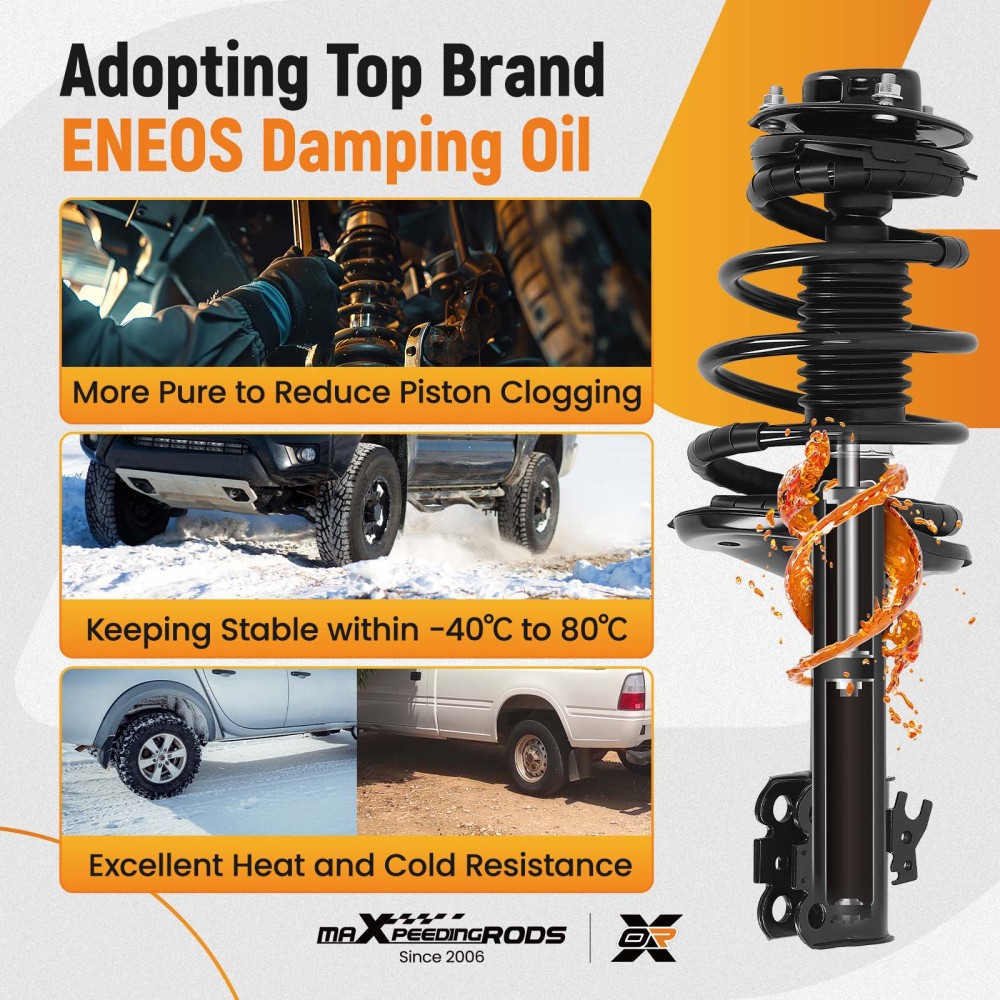 Pair (2) Front StrutsCoil Spring Assembly for 1992 - 1996 compatible for Toyota Avalon compatible for Camry