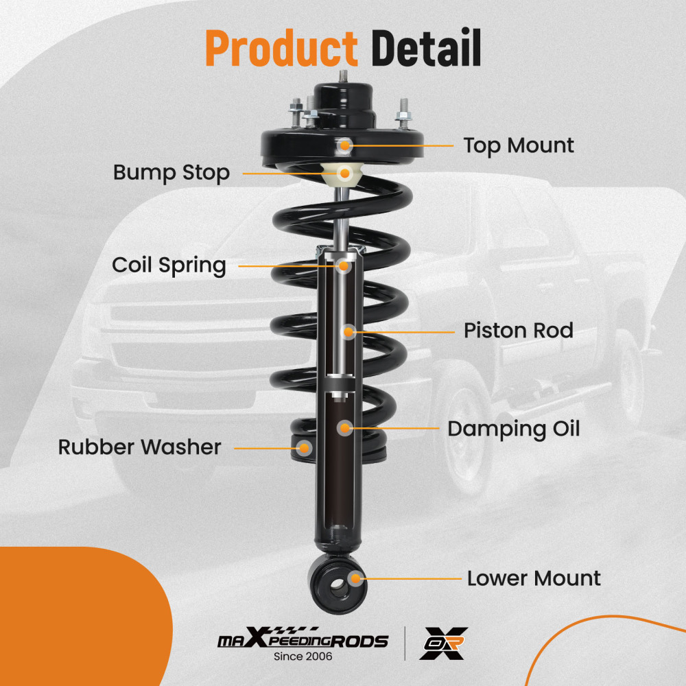 Pair Rear Struts Shocks Set compatible for Ford Expedition compatible for Lincoln Navigator 2007-2017