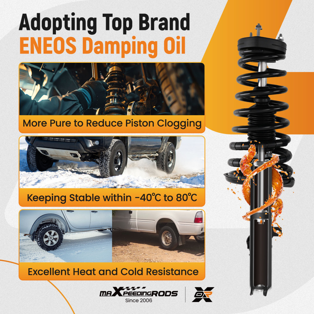 maXpeedingrods 4Pcs Rear Complete Struts & Sway Bar Links for Toyota Camry 2002-2003