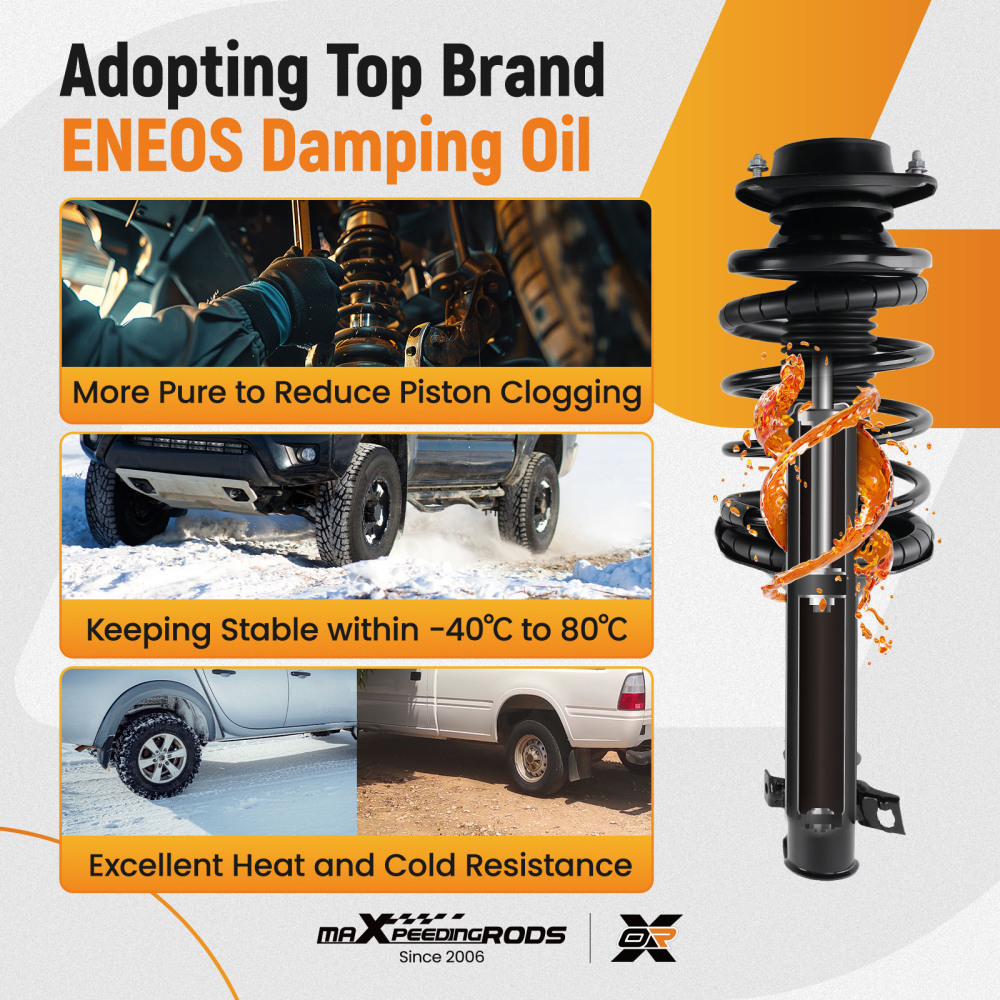 2PCS Rear Complete Struts Assembly For 1992-1996 compatible for Toyota Camry 2.2L 171958 171957