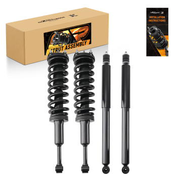Set 4 Front Quick Strut Coil Spring-Rear Shock For 2007-2021 compatible for Toyota Tundra 4WD