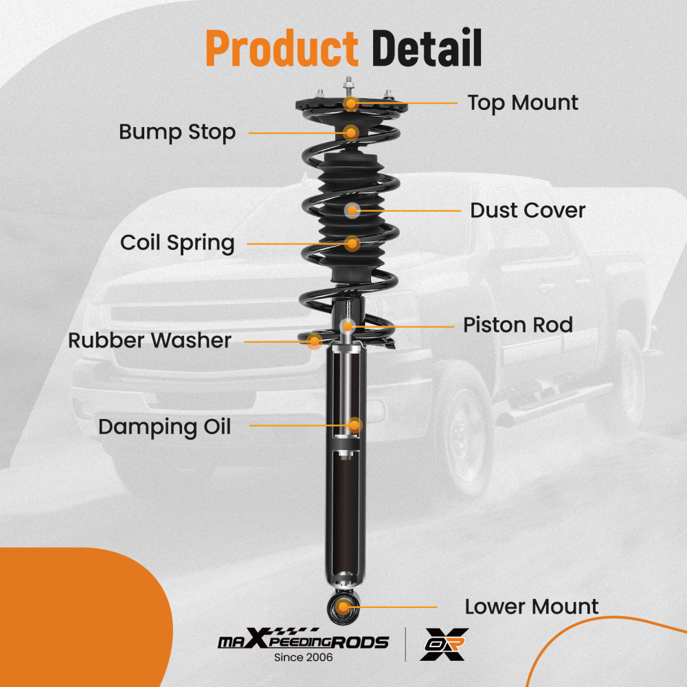 2pcs Rear Complete Struts Coil Spring Assembly compatible for Chevrolet Cavalier 1995-2005