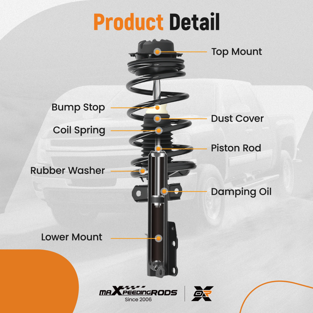 2X Front Complete Shocks Struts w/ Coil Spring 172203 For 2003-2007 compatible for Saturn Ion