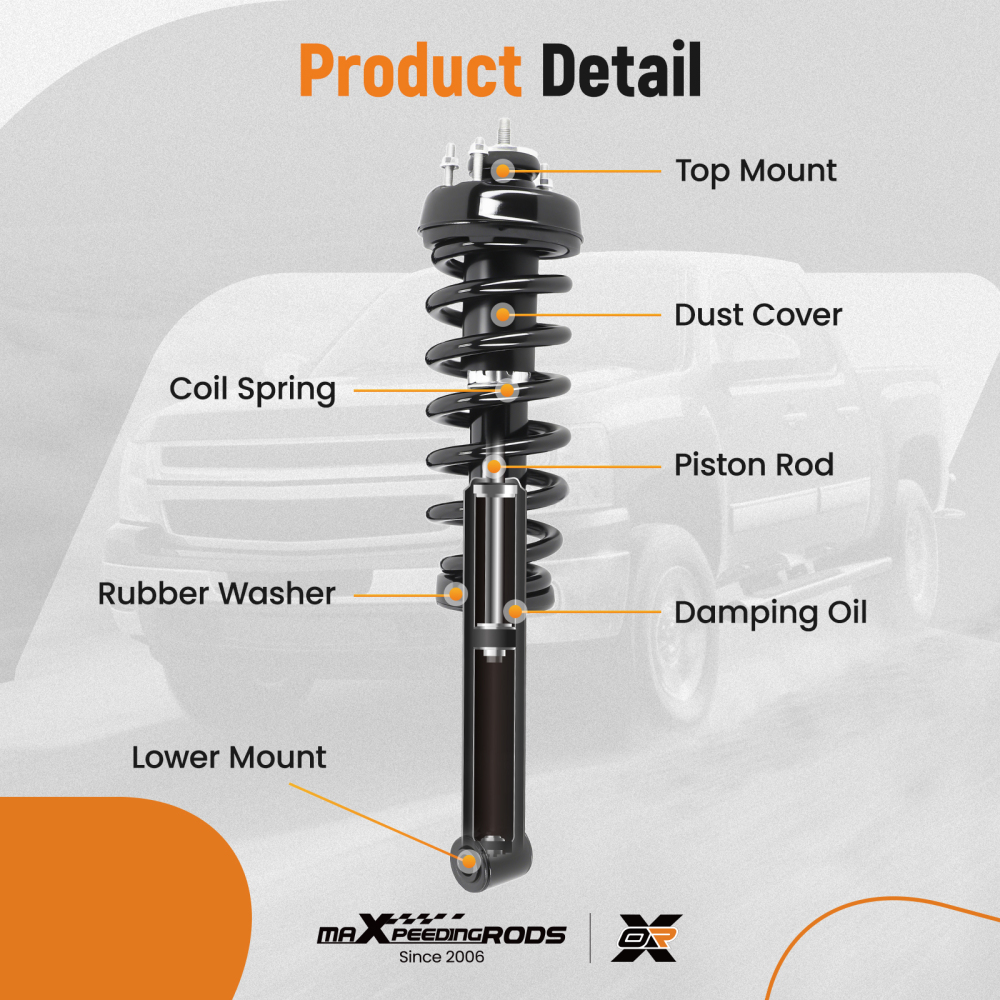 4X Suspension Rear Front Struts Assembly compatible for Mercury Mountaineer 2006-2010