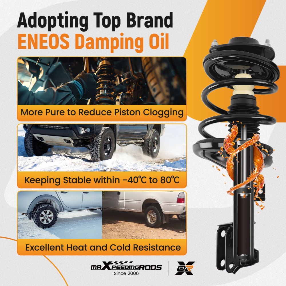 2pcs Front Struts w/Springs Suspension compatible for Dodge Stratus 2001-2005 Coupe