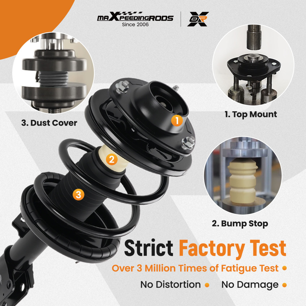 2pcs Front Struts w/Springs Suspension compatible for Dodge Stratus 2001-2005 Coupe