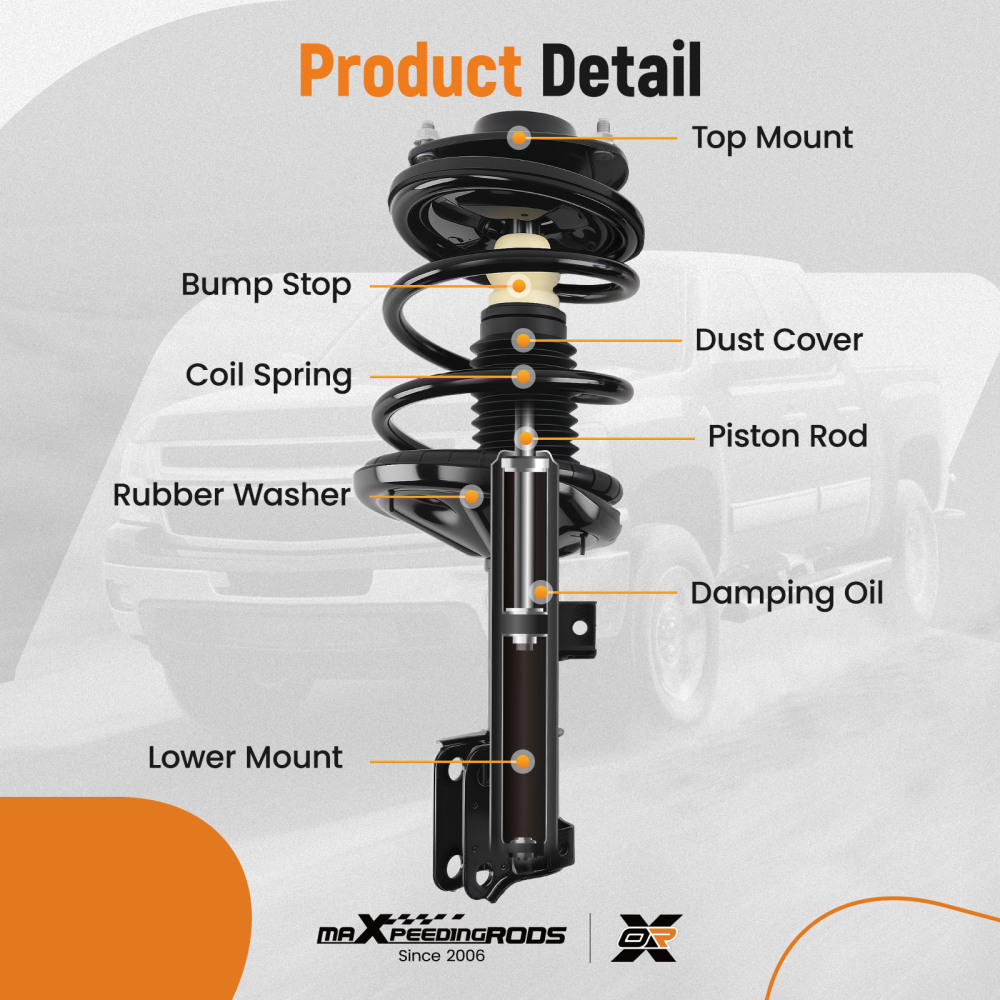 2pcs Front Struts w/Springs Suspension compatible for Dodge Stratus 2001-2005 Coupe