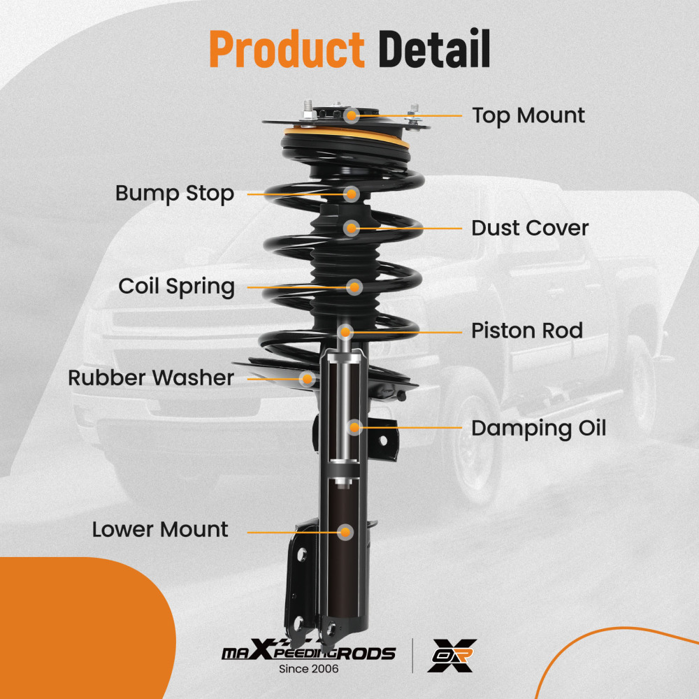 4PCS FrontRear Complete Struts Assembly For 2004-2007 2008 compatible for Pontiac Grand Prix