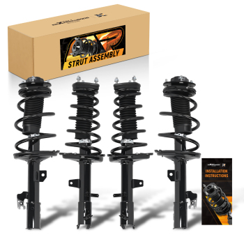 Front + Rear Strut Coil Spring compatible for Toyota Highlander 2004 2005 2006 2007 3.3l