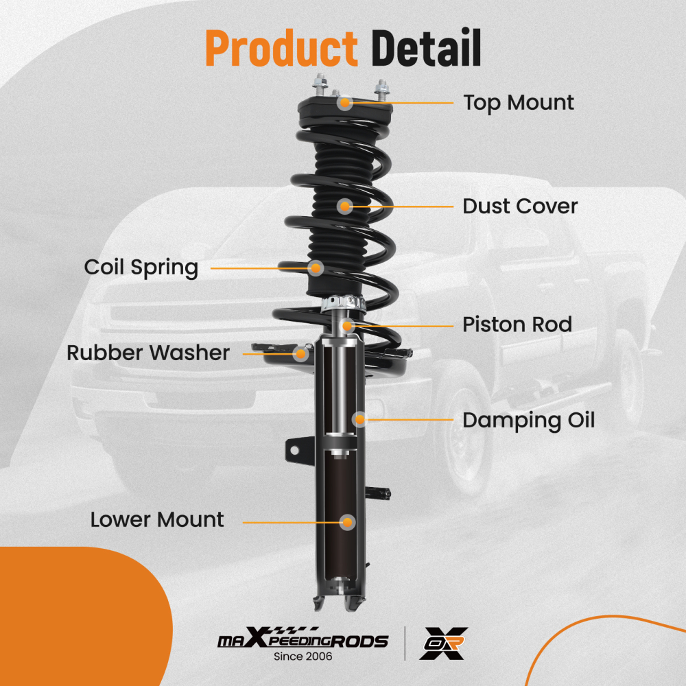 Front + Rear Strut Coil Spring compatible for Toyota Highlander 2004 2005 2006 2007 3.3l