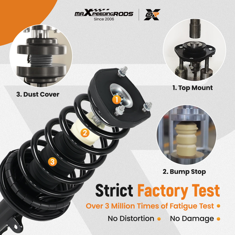 Quick Complete Rear Struts Assembly compatible for Hyundai Tucson 05-09 compatible for Kia Sportage 05-10