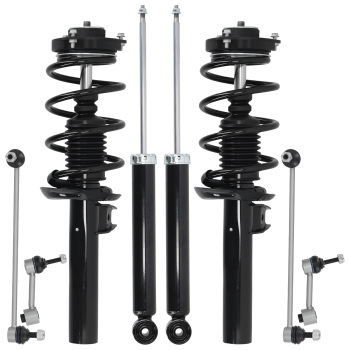 8X Suspension Front Struts Rear Shock Sway Bar Kit compatible for VW Rabbit 2006-2009 NEW