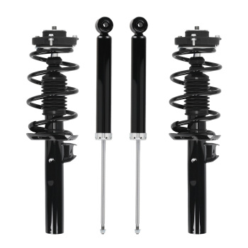 4x Front + Rear Struts w/Coil Spring compatible for VW Rabbit 2006-2009 Passat 2006-2010