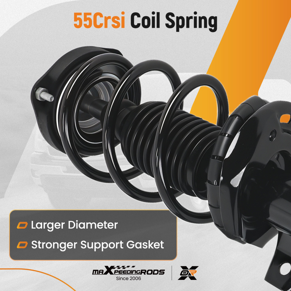 4x Front + Rear Struts w/Coil Spring compatible for VW Rabbit 2006-2009 Passat 2006-2010