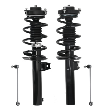 Front Struts Assembly w/Sway Bar Links compatible for Volkswagen Jetta Beetle compatible for Golf Audi A3