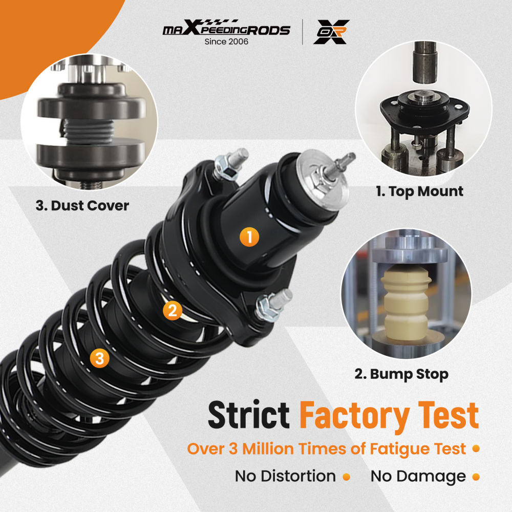 Quick Struts Shock Coil Spring Assembly compatible for Jeep Compass Patriot (MK) 2007-2016