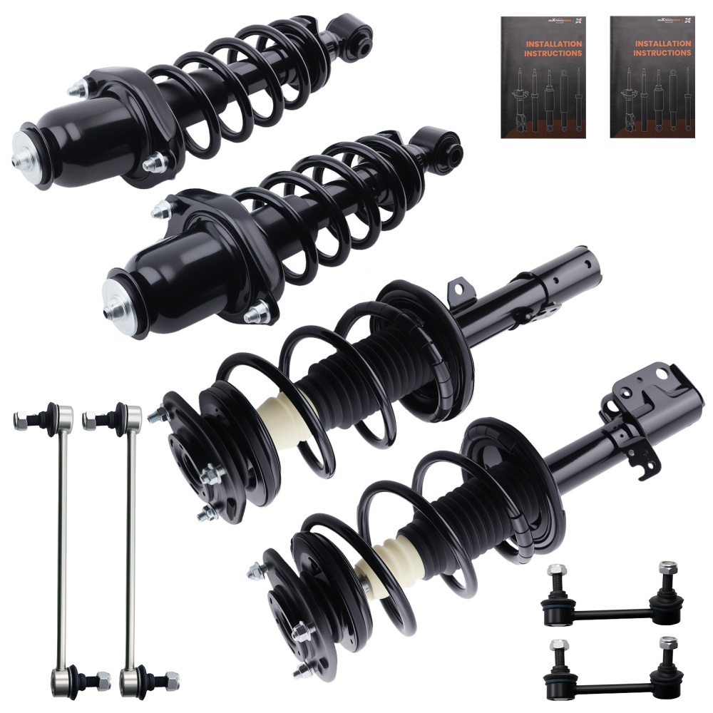 Front Rear Left Right Strut Spring Assembly Sway Bar Kit compatible for Scion tC 2005-10