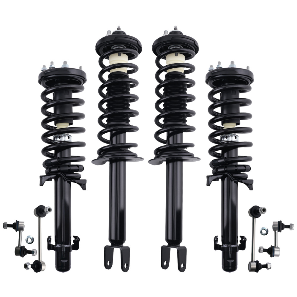 Front Rear Struts w/ Coil Spring Assembly Sway Bars Kit compatible for Honda Accord 2008-12