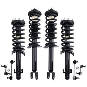 Front Rear Struts w/ Coil Spring Assembly Sway Bars Kit compatible for Honda Accord 2008-12