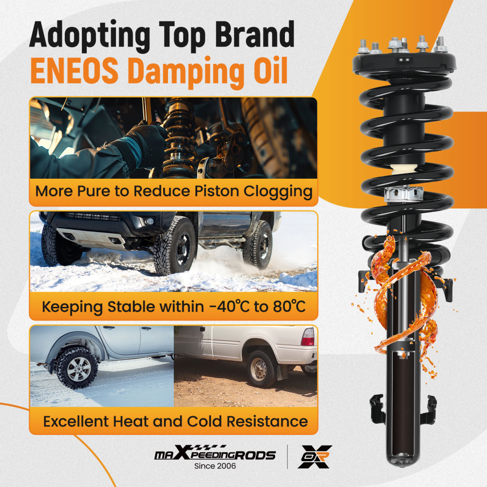 maXpeedingrods 4Pcs Front Struts & Sway Bar Links for Honda Accord 2008-2012