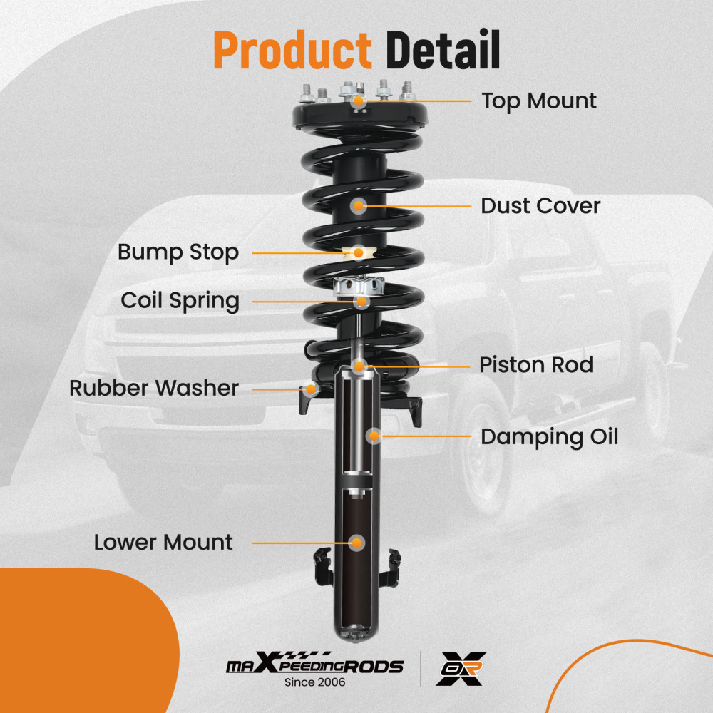 maXpeedingrods 4Pcs Front Struts & Sway Bar Links for Honda Accord 2008-2012