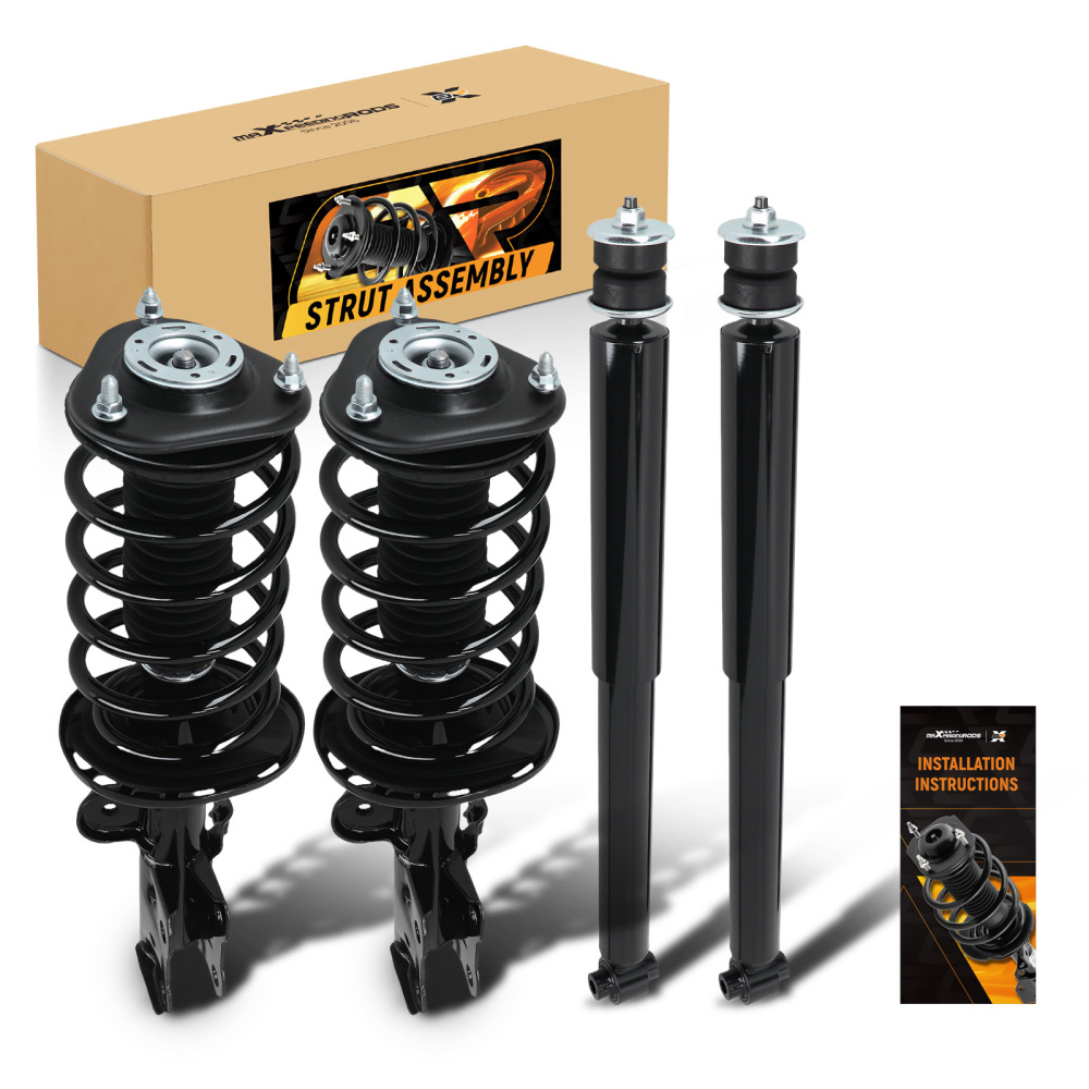 Front Strut W/ Coil Spring Mount Rear Shock Absorbers For 2010-2015 compatible for Toyota Prius