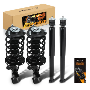 Front Strut W/ Coil Spring Mount Rear Shock Absorbers For 2010-2015 compatible for Toyota Prius
