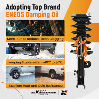 Front Strut W/ Coil Spring Mount Rear Shock Absorbers For 2010-2015 compatible for Toyota Prius