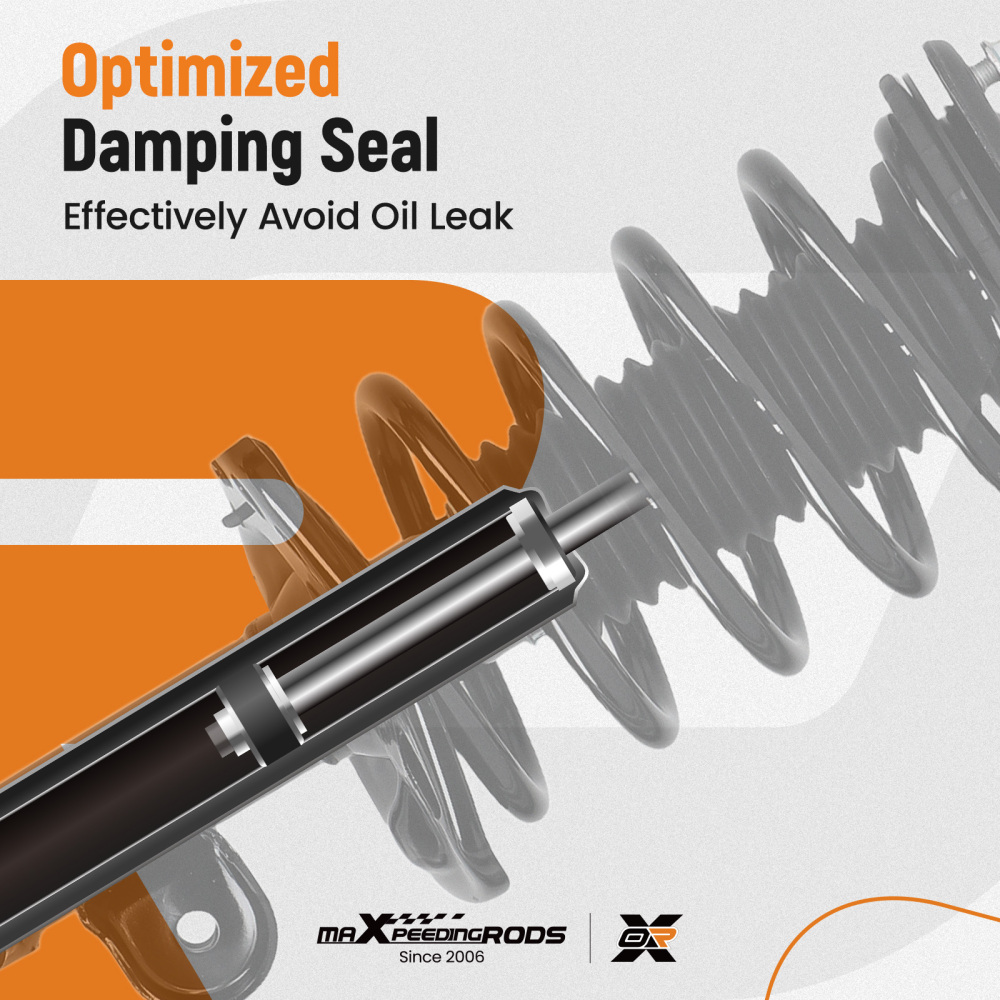 Front Strut W/ Coil Spring Mount Rear Shock Absorbers For 2010-2015 compatible for Toyota Prius