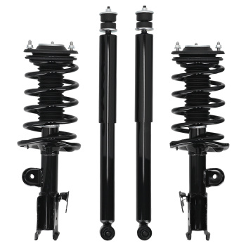 Front Strut W/ Coil Spring Mount Rear Shock Absorbers For 2010-2015 compatible for Toyota Prius